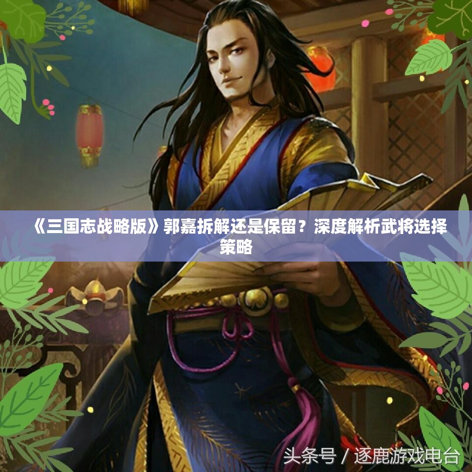 《三国志战略版》郭嘉拆解还是保留？深度解析武将选择策略